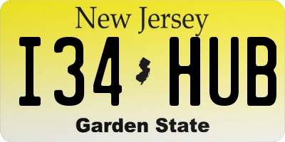 NJ license plate I34HUB