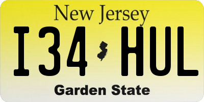 NJ license plate I34HUL