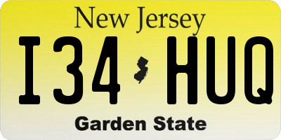 NJ license plate I34HUQ