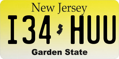NJ license plate I34HUU