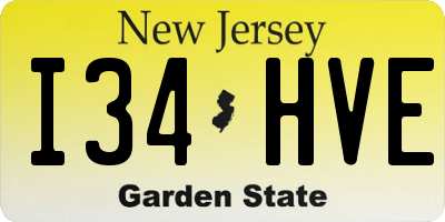 NJ license plate I34HVE