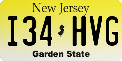 NJ license plate I34HVG
