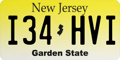 NJ license plate I34HVI