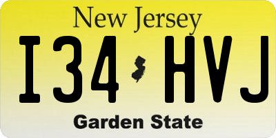 NJ license plate I34HVJ