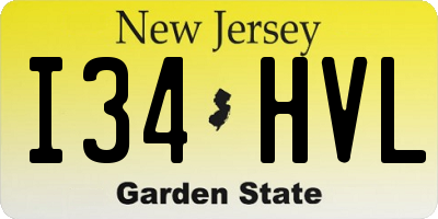 NJ license plate I34HVL