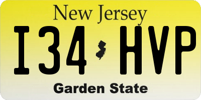 NJ license plate I34HVP