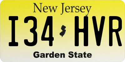NJ license plate I34HVR