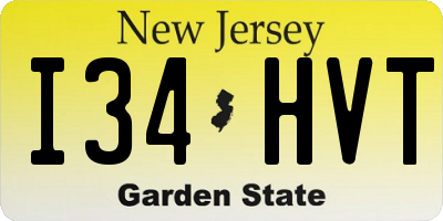 NJ license plate I34HVT