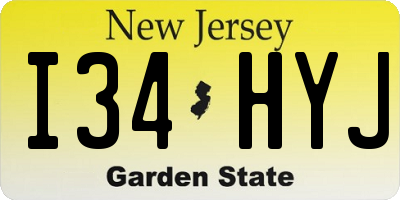 NJ license plate I34HYJ