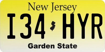 NJ license plate I34HYR