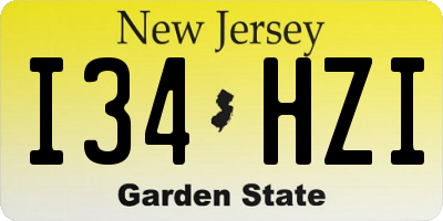 NJ license plate I34HZI