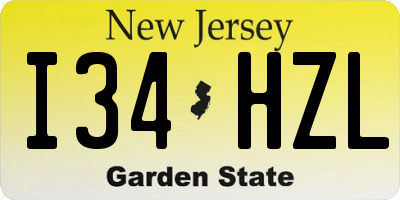 NJ license plate I34HZL