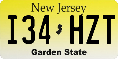 NJ license plate I34HZT