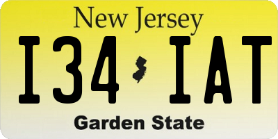NJ license plate I34IAT