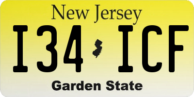 NJ license plate I34ICF