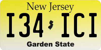 NJ license plate I34ICI