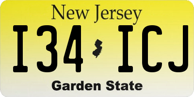 NJ license plate I34ICJ