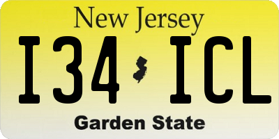 NJ license plate I34ICL