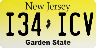NJ license plate I34ICV