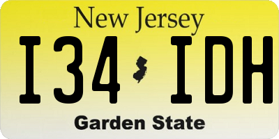 NJ license plate I34IDH