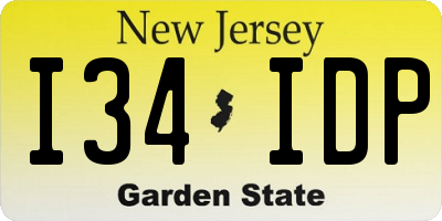 NJ license plate I34IDP