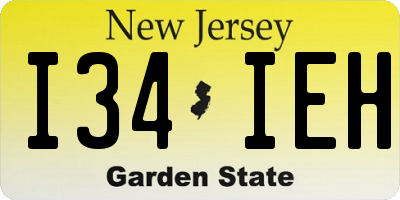 NJ license plate I34IEH