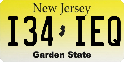 NJ license plate I34IEQ