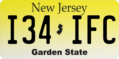 NJ license plate I34IFC