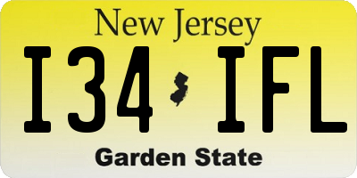 NJ license plate I34IFL