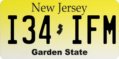 NJ license plate I34IFM