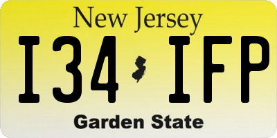 NJ license plate I34IFP