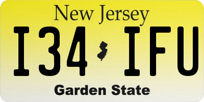 NJ license plate I34IFU