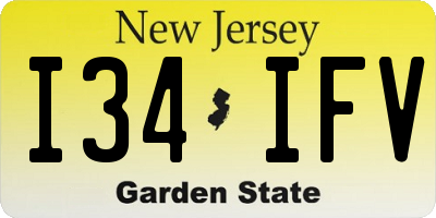 NJ license plate I34IFV