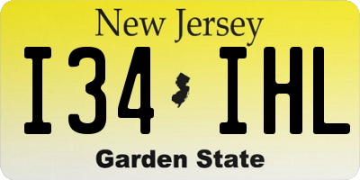 NJ license plate I34IHL