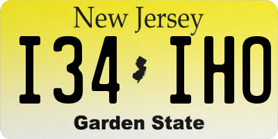 NJ license plate I34IHO