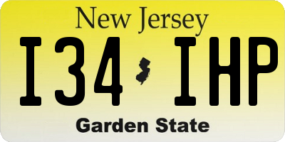 NJ license plate I34IHP