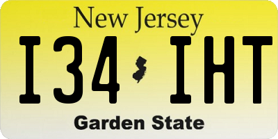 NJ license plate I34IHT