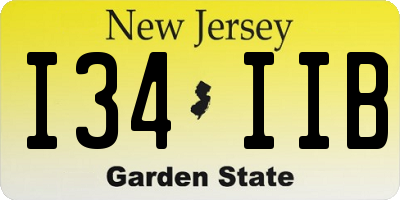 NJ license plate I34IIB