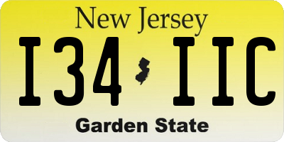NJ license plate I34IIC