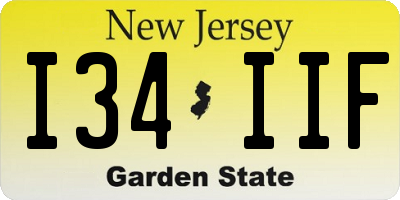 NJ license plate I34IIF