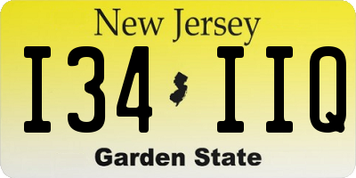 NJ license plate I34IIQ
