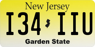 NJ license plate I34IIU