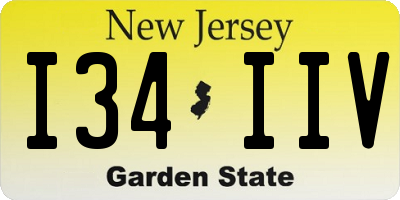 NJ license plate I34IIV