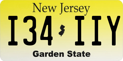 NJ license plate I34IIY