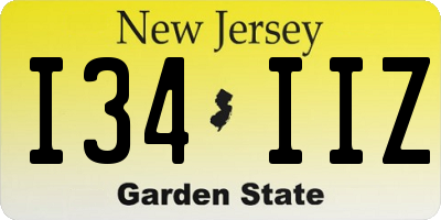 NJ license plate I34IIZ