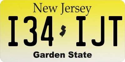 NJ license plate I34IJT