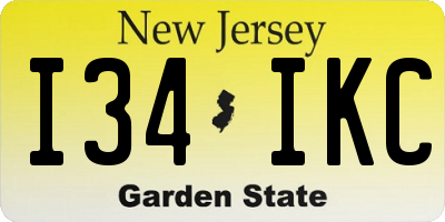 NJ license plate I34IKC