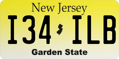 NJ license plate I34ILB