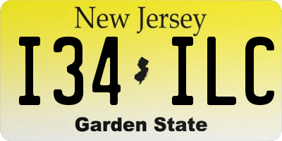 NJ license plate I34ILC