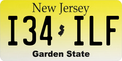NJ license plate I34ILF
